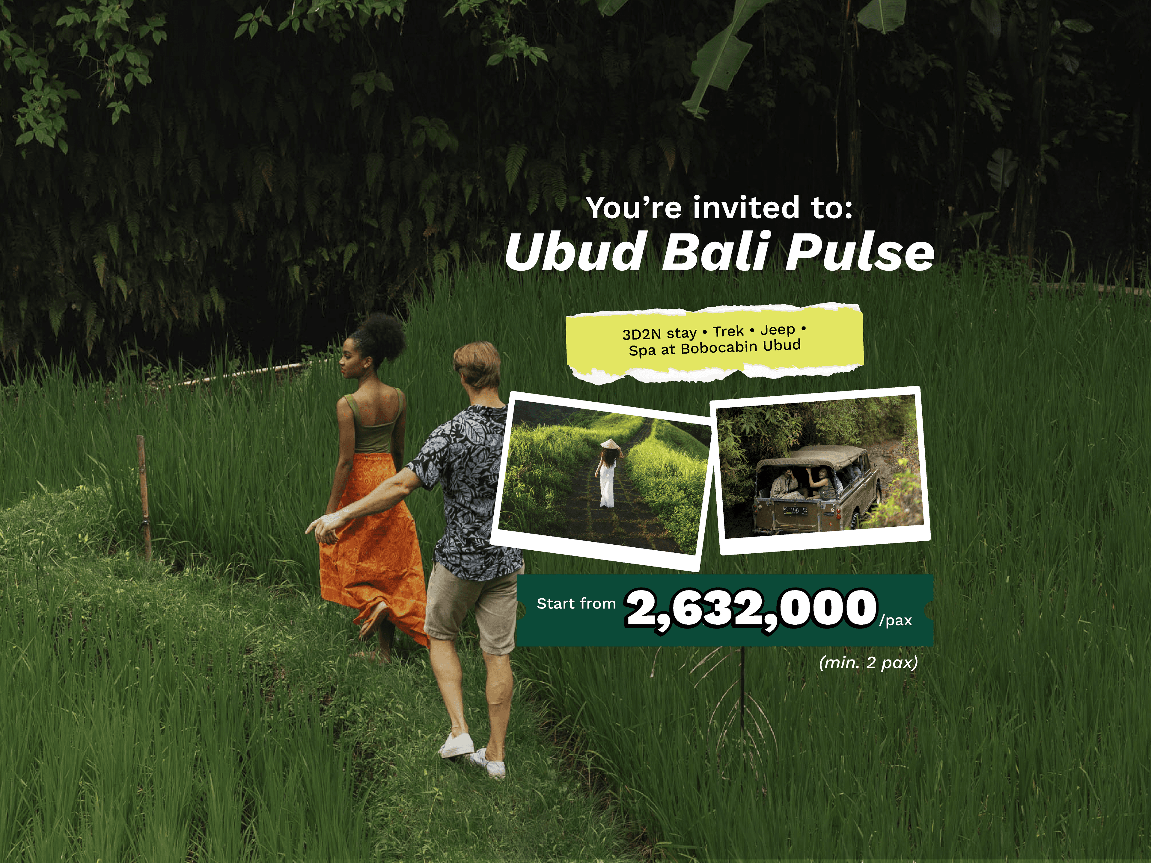3H2M Ubud Serenity & Adventure: Dari Sawah hingga Gunung Batur