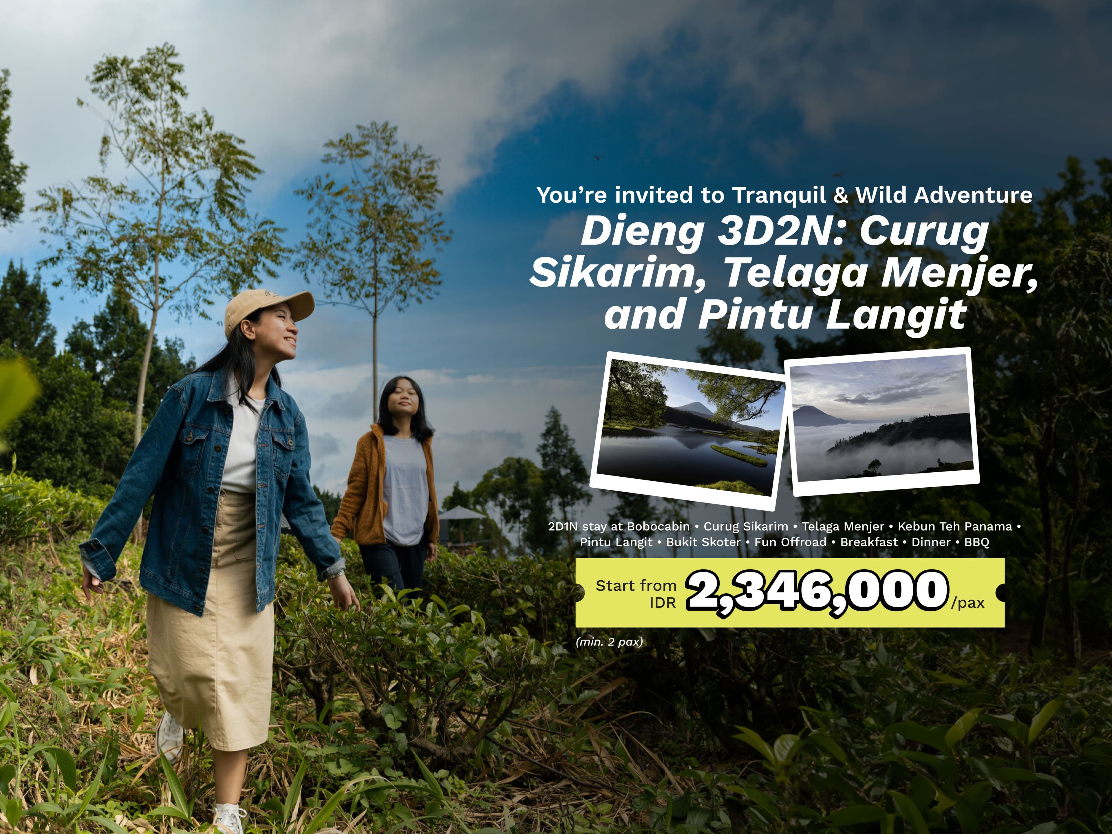 Dieng 3D2N - Curug Sikarim, Telaga Menjer and Pintu Langit