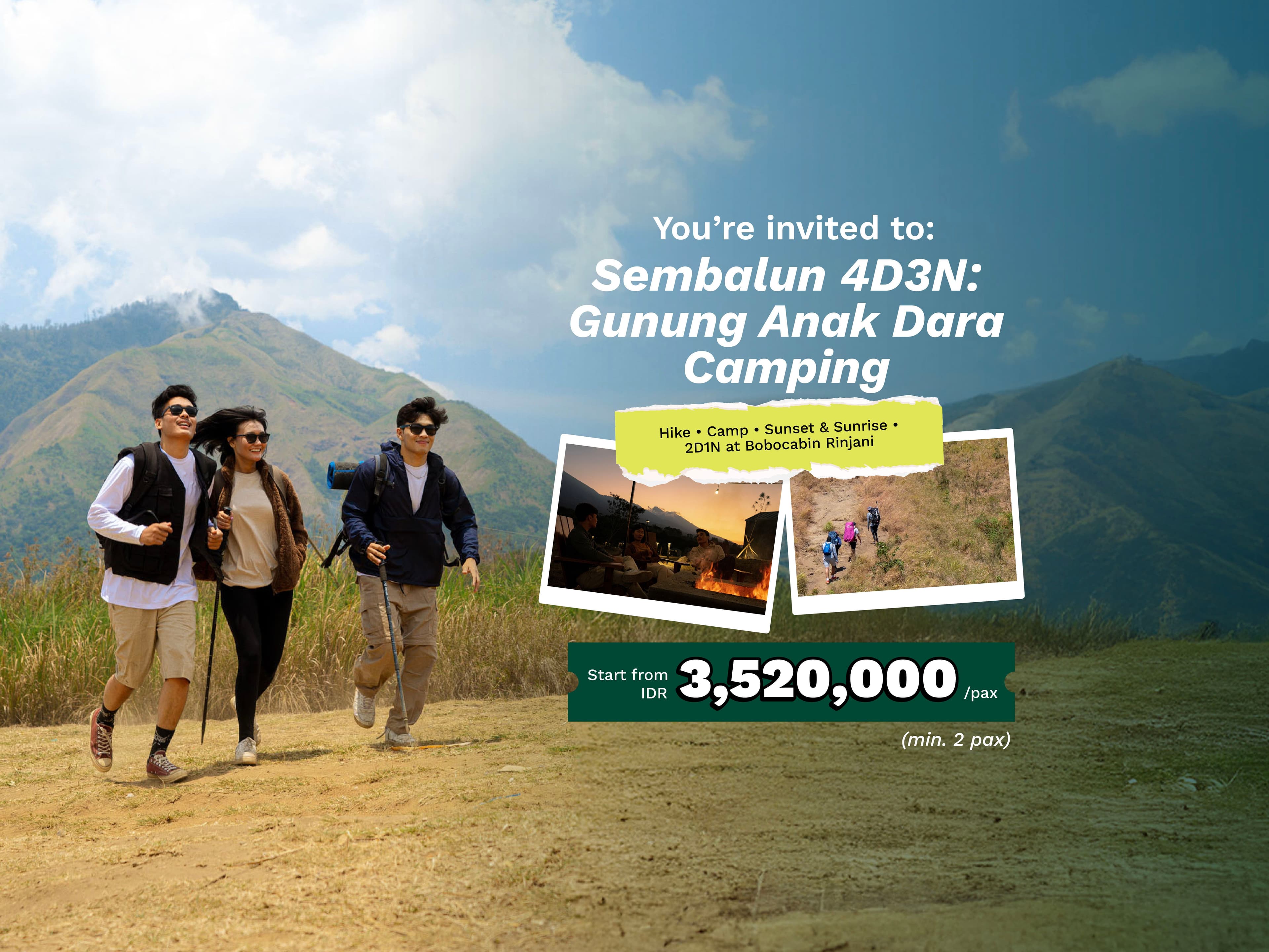Sembalun 4H3M - Gunung Anak Dara Camping