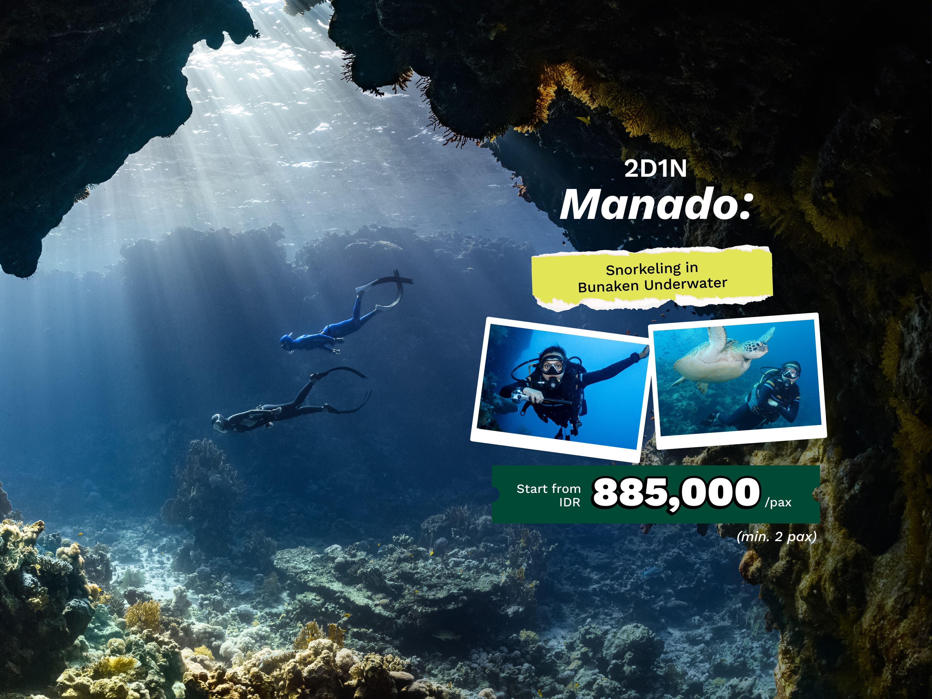 2D1N Manado: Snorkeling in Bunaken Underwater