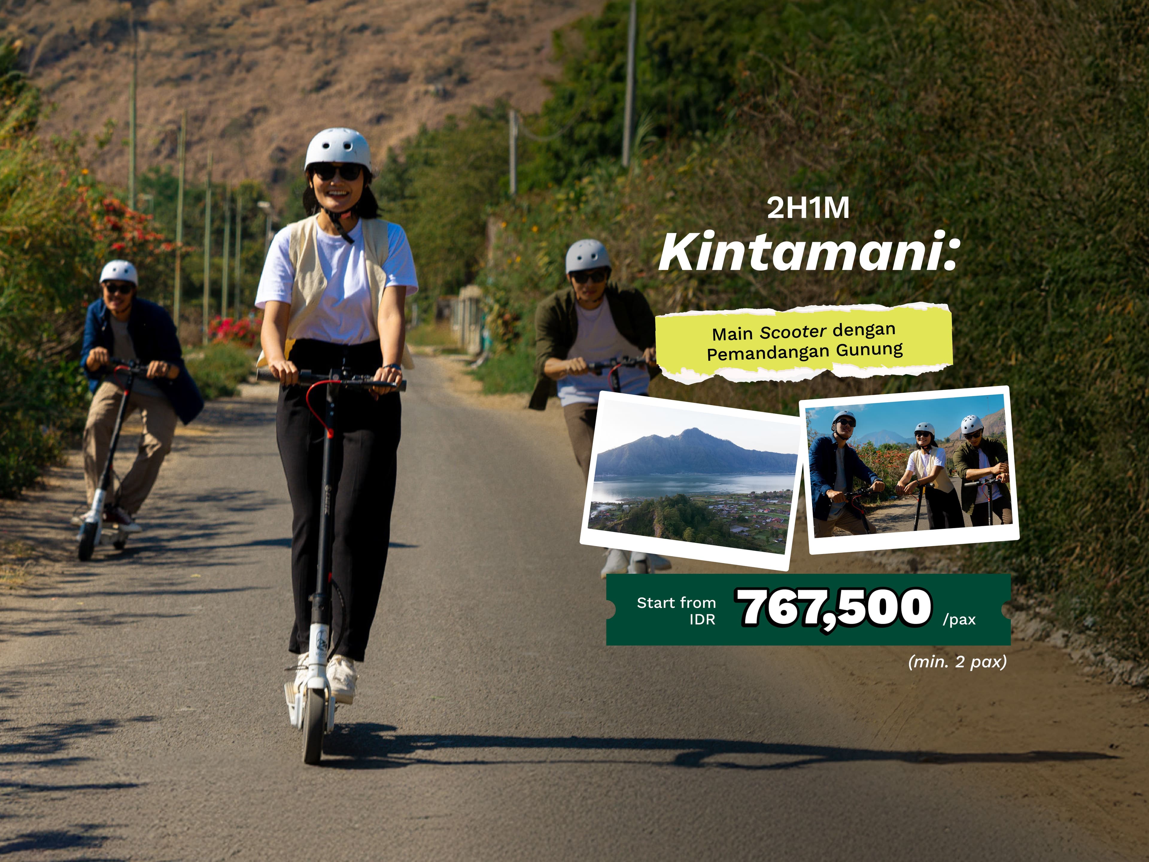 2H1M Kintamani: Main Scooter dengan Pemandangan Gunung